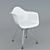 Sleek Fibreglass Chair 3D model small image 1