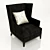 Modern Wingback Blake Armchair 3D model small image 1