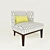 Elegant Grayson Chair 3D model small image 1