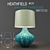 HEATHFIELD & Co Mallory Turquoise Table Lamp 3D model small image 1