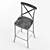 Industrial Twisted Iron Bar Stool 3D model small image 2