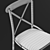 Industrial Twisted Iron Bar Stool 3D model small image 3
