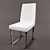 Modern Chrome-Style Leather Chair 3D model small image 1