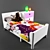 IKEA Children's Bed Set with Nightstand and Lamps 3D model small image 1