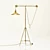 Industrial Iron Brass Floor Lamp 3D model small image 1