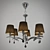 Maytoni Modern 4-Light Chrome Chandelier 3D model small image 1