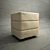 Luxury Leather Cube Ottoman 3D model small image 1