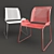 Perforated Dual Color Chair 3D model small image 1