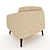 Modern Ergonomic Armchair 3D model small image 3