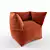 Cozy Linen Armchair 3D model small image 1