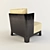 Elegant Meridiani Keaton Armchair 3D model small image 3