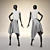 Sleek Mannequin Set: Low-Poly Skirt & High-Poly Shirt 3D model small image 1