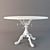 Elegant White Gloss Wooden Table 3D model small image 1