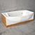 Luxury Spa Bathtub 3D model small image 1