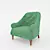 Classic Viola Armchair 3D model small image 1