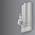 Contemporary Phantom Sconce: Polished Nickel, Choice of Shade 3D model small image 2