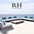 Luxury RH Maldives Collection: Sofa, Lounge Chair, Coffee Table & Side Table 3D model small image 1