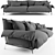 Sleek Chat 12 Sofa 3D model small image 1