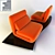 Futura Le Vele: Multi-Position Recliner with Reversible Cushions 3D model small image 1