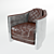 Aviator-Inspired Leather Armchair 3D model small image 1