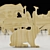 Wooden Animal Sculptures 3D model small image 1