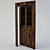 Tudor Oak Handcrafted Half Glazed Door 3D model small image 1