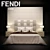 FENDI Casa Bed: Luxurious Elegance 3D model small image 2