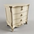 Elegant Carved Nightstand 3D model small image 1