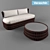 Stylish Varaschin KENTE 2P Sofa 3D model small image 1