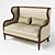 Neylan High Back Loveseat - Elegant and Comfortable 3D model small image 1