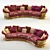 Jumbo Collections Triple Sofa 3D model small image 1