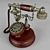 Vintage Wooden Retro Phone 3D model small image 2