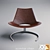 Elegant ErgoScimitar Chair 3D model small image 1