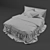 Ruffled Canopy Bed 3D model small image 2