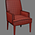 Elegant Astor Dining Armchair 3D model small image 3