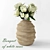 Elegant White Rose Bouquet 3D model small image 1
