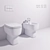 ILBAGNO 14 Duetto Collection: Toilet, Bidet, Mixer 3D model small image 2