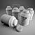 Stylish Glass Jars for Storage 3D model small image 2