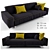 Modern Comfort: Fikko Sofa 3D model small image 1