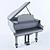 Classic Upright Piano 3D model small image 3