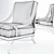 Elegant Nob Hill Lounge Chair 3D model small image 2