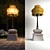 Vintage Street Lamp with Customizable Shade 3D model small image 1