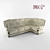 Corner Leather Sofa with Wooden Details - Diana 6 3D model small image 1