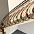 Golden Handrail Stairs 3D model small image 2