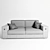 Sleek Art Deco Sofa: 3dsmax & OBJ 3D model small image 2