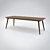 Sleek Wood Zio Dining Table 3D model small image 3