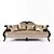 Elegant Grand Cru Sofa 3D model small image 1