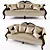 Elegant Grand Cru Sofa 3D model small image 2