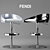 Luxury Fendi Casa Stools 3D model small image 3