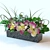Elegant Blooms: Vase & Square Bouquet 3D model small image 1